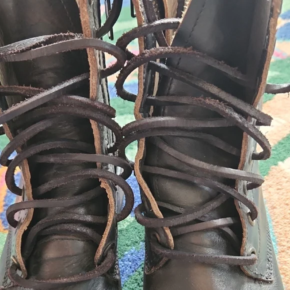 Freebird by Steven Manchester Leather Combat Boots - 7 - Picture 16 of 16